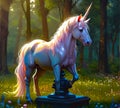 A mystical unicorn. generative ai Royalty Free Stock Photo