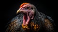 Ultra-realistic Portrait Of A Colorful Turkey In Western-style Royalty Free Stock Photo