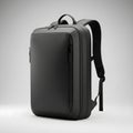 Ultra-realistic, slim and plain computer gear bagpack placed against a sleek white background Royalty Free Stock Photo