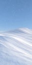 Ultra realistic snowbed texture with smooth white waves under clear blue sky Royalty Free Stock Photo