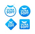 Ultra Soft icon. Bird Feather. Vector stock illustration.
