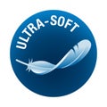 Ultra Soft properties icon - 3D feather in circle