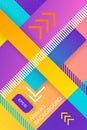 Ultra violet vector abstract background with linear design and diagonal stripe. Concept art. Halftone design template