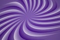 Ultra violet and white rotating hypnosis spiral. Optical illusion. Hypnotic psychedelic vector illustration. Twirl abstract