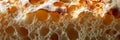 Ultra-wide macro image of bread texture Royalty Free Stock Photo