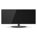 Ultra wide monitor. Computer components. Royalty Free Stock Photo