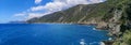 Ultra wide panorama of the coastline of the Cinque Terre