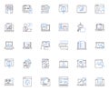 Ultrabook line icons collection. Portable, Lightweight, Sleek, Ultra-thin, High-performance, Elegant, Compact vector and