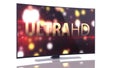 UltraHD Smart Tv with Curved screen on white Royalty Free Stock Photo