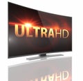 UltraHD Smart Tv with Curved screen Royalty Free Stock Photo