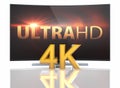 UltraHD Smart Tv with Curved screen Royalty Free Stock Photo