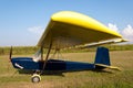 Ultralight aircraft parked in apron Royalty Free Stock Photo