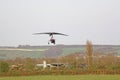 Ultralight airplane coming in to land Royalty Free Stock Photo