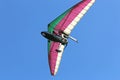 Ultralight airplane flying in a blue sky Royalty Free Stock Photo