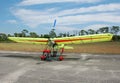 Ultralight airplane on the ground Royalty Free Stock Photo