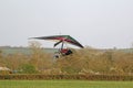 Ultralight airplane taking off Royalty Free Stock Photo