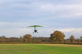 Ultralight airplane taking off Royalty Free Stock Photo