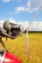 Ultralight plane engine closeup Royalty Free Stock Photo