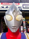 Ultraman Tiga costume in the shopping district.