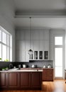 ultrarealistic kitchen design medium shot hyperdetailed Royalty Free Stock Photo