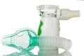 Ultrasonic mesh nebulizer, the spacer and the mask is isolated o