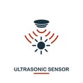 Ultrasonic Sensor icon from sensors icons collection. Creative two colors design symbol ultrasonic sensor icon. Web