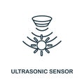 Ultrasonic Sensor outline icon. Thin line style from sensors icons collection. Pixel perfect simple element ultrasonic sensor icon