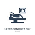ultrasonography icon in trendy design style. ultrasonography icon isolated on white background. ultrasonography vector icon simple