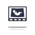 ultrasonography icon on white background. Simple element illustration from People concept
