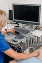 Ultrasonography procedure concept