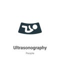 Ultrasonography vector icon on white background. Flat vector ultrasonography icon symbol sign from modern people collection for