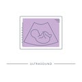 Ultrasound outline vector icon.