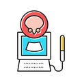 ultrasound of bladder color icon vector illustration