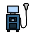 Ultrasound Diagnostic Machine Icon