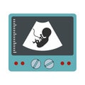 Ultrasound fetus icon Royalty Free Stock Photo