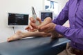 Ultrasound of girl`s foot - diagnosis