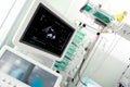 Ultrasound machine in the ICU Royalty Free Stock Photo