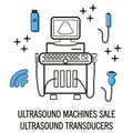 Ultrasound machine isolated