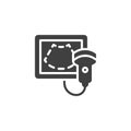 Ultrasound machine vector icon