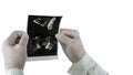 Ultrasound of male prostate  on white background, close-up picture of prostate. Royalty Free Stock Photo