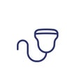 ultrasound medical line icon on white