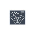 Ultrasound related vector glyph icon. Royalty Free Stock Photo