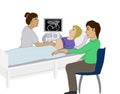 Ultrasound scan illustration