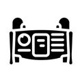 ultrasound therapy apparatus glyph icon vector illustration