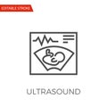 Ultrasound Vector Icon Royalty Free Stock Photo