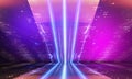 Ultraviolet abstract light. Light element, light line. Violet and pink gradient. Modern background, neon light.