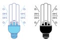 Ultraviolet bactericidal lamp with double sterilized by ultraviolet and ozone. Ultraviolet light sterilization of air and surfaces