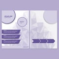 Ultraviolet geometric brochure, flyer, cover, annual report
