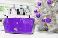 Ultraviolet home appliances store at Christmas