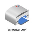 Ultraviolet lamp for manicure with gel polish or varnish isolated object